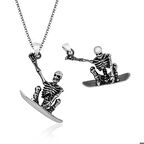 Ebuz Gümüş Kuru Kafa Kolye