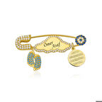 Ebuz Gümüş İsimli Bebek Yaka İğnesi