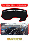 FIAT Egea 2019-2024 Modellerine Uygun EKRANLITORPİDO KORUMA HALISI KIRMIZI KENAR