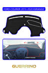 FORD Courier 2013-2020 EkransızTORPİDO KORUMA HALISI MAVİ KENAR