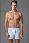 Erkek Beyaz Pamuklu Boxer 033 ( İkili Kutuda )