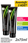 Pierre Cardin Bambu Kömürlü Diş Macunu – Doğal Beyazlatıcı & Ferah Nefes – 75 ml- Natural Whitening Toothpaste – Bamboo Charcoal Power 2'li Set 