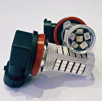 Eco H9 Sis Farı İçin Led Ampul 66smd Ledli Buz Mavisi