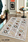 Pamuk Dokuma Taban Kaymaz Yıkanabilir Klasik Desenli  Salon Halısı Mutfak Halısı Koridor Halısı