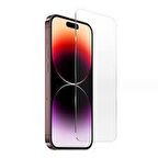 Iphone 15 Pro ile Uyumlu Şeffaf Esnek Nano Cam Ekran Koruyucu(Çentiksiz Model)