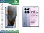 Redmi Note 14 Pro ile Uyumlu Hidrojel Nano Ekran Koruyucu Film HAYALET(Privacy)Tempered Cam Değildir