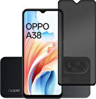 Oppo A38 ile Uyumlu HAYALET(Privacy) Esnek 9H Nano Kırılmayan Ekran Koruyucu