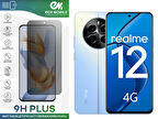 Realme 12 4G Ekran Koruyucu Tam Uyumlu 9H Esnek Nano Kırılmayan MAT HAYALET(Privacy)