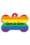 Love is Love Kedi Köpek Künyesi Small 2,1 x 3,1 cm