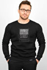 Üç Iplik Şardonlu Baskılı Kapüşonlu Sweatshirt M6 Edw213