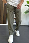 Erkek Beli Lastikli Jogger Pantolon Yeşil Edw394