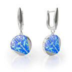 Gümüş Opalit Küpe – Prism Arc