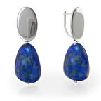 Gümüş Lapis Lazuli Küpe – Tideset