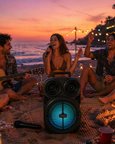 Taşınabilir Bluetooth Speaker Mikrofonlu Karaoke Hoparlör RGB Işıklı 6.5 İnç