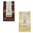 Callebaut 823 Sütlü Çikolata W2 Beyaz Çikolata Damla 1 Kg