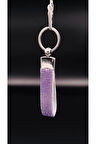Lila Parlak Taşlı Anahtarlık