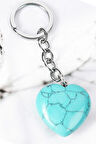 Sertifikalı Turkuaz Taşı Doğal Taş Anahtarlık