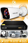 ELITCAM 1 Kameralı Kare 1 Dış Kamera Set 320 GB HDD Full HD Gece Görüşlü Güvenlik Kamerası Sistemi