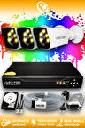 ELITCAM 3 Kameralı Kare 3 Dış Kamera Set 500 GB HDD Full HD Renkli Gece Görüşlü Güvenlik Kamerası Sistemi