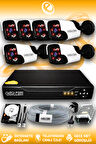 ELITCAM 6 Kameralı Panda 6 Dış Kamera Set 320 GB HDD Full HD Gece Görüşlü Güvenlik Kamerası Sistemi
