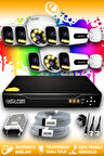 ELITCAM 8 Kameralı Zebra 2 İç Kamera Set HDD'siz Full HD Renkli Gece Görüşlü Güvenlik Kamerası Sistemi