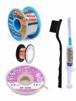 MECHANİC Soldering 63SN/37PB Lehim Teli 005MM 40Gr Ve Flux Lehim Toplama Ve CP 2015 Emme Teli 5in1 Set