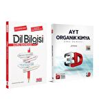 3D AYT Organik Kimya ve AKM Dil Bilgisi Soru Bankası Seti 2 Kitap