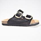 Zeyn 8128 Kadın Hakiki Deri Terlik