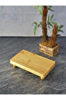 Bambu Top Ayaklı Dikdörtgen Düz Stant, Bambu Sunumluk (30x20)
