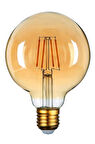 ekim aydınlatma 4 w G95 rustik led flamanlı dekoratif ampul ( DİMLENEBİLİR ÖZELLİKLİ )