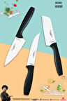 Eco Serisi Mutfak Bıçak Seti Et Ekmek Sebze Salata Pizza Börek Pide Şef Bıçağı 3 Lü Set