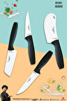 Eco Serisi Mutfak Bıçak Seti Et Ekmek Sebze Salata Pizza Börek Şef Bıçağı 4 Lü Set