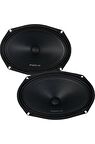 6x9 180w Rms Neodium Mıknatıs Slim Midrange Oval Oto Hoparlör Xmd-1069n