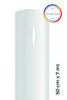 Parlak Beyaz Yapışkanlı Kaplama Folyosu 50 CM  X 7 MT