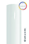 Parlak Beyaz Yapışkanlı Kaplama Folyosu 61 CM  X 4 MT