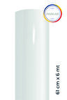 Parlak Beyaz Yapışkanlı Kaplama Folyosu 61 CM  X 6 MT