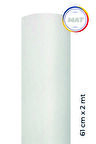 Mat Beyaz Yapışkanlı Kaplama Folyosu  61 cm  x 2 mt