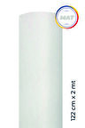 Mat Beyaz Yapışkanlı Kaplama Folyosu  122 CM  X 2 MT