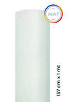 Mat Beyaz Yapışkanlı Kaplama Folyosu  137 cm  x 1 mt
