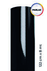 Parlak Siyah Yapışkanlı Kaplama Folyosu 122 CM X 8 MT