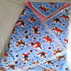 Flanel Bebek Kundağı-Mavi