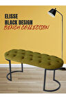 Elisse Hardal Puf Metal Ayaklı Kapitoneli Model Oval Bench