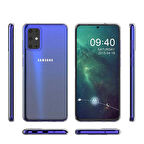 Samsung Galaxy A91 (S10 Lite) Uyumlu kamera korumalı Yumuşak Dokulu ve Şık Koruma Şeffaf Kılıf