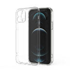 Apple iPhone 12 Pro Uyumlu kamera korumalı Yumuşak Dokulu ve Şık Koruma Şeffaf Kılıf