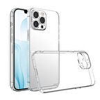 Apple iPhone 13 Pro Max Uyumlu kamera korumalı Yumuşak Dokulu ve Şık Koruma Şeffaf Kılıf
