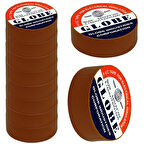 GLOBE PVC ELEKTRİK İZOLASYON BANT  "0.13x19x10Yrds"  (KAHVERENGİ) (10'lu PAKET)
