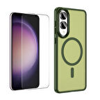 Teleplus Samsung Galaxy S25 Edge Kılıf Msafe XC1 Mat Silikon + Ekran Koruyucu