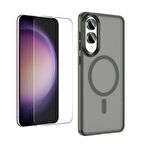 Teleplus Samsung Galaxy S25 Edge Kılıf Msafe XC1 Mat Silikon + Ekran Koruyucu