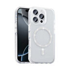 Teleplus iPhone 15 Pro Kılıf Msafe Özellikli Koment Taşlı Kapak