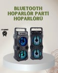1200 mAh Şarjlı LED Işıklı Bluetooth Hoparlör – FM Radyolu, Hafıza Kart Destekli